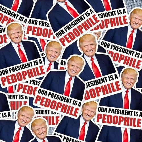 Trump Epstein Pedo Political Protest Stickers FDT Trump Sucks Sticker Pack