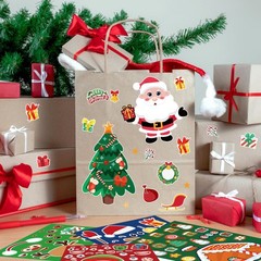 24 Sheets DIY Christmas Stickers Stocking Stuffers Games Activity Party Favors