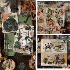 240PCS Waterproof Flowers Leaves Animals Plants Nature Stickers for Art Journali