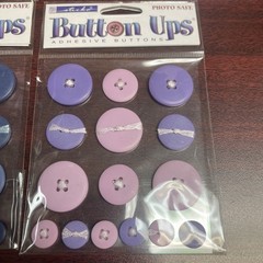 Sticko Button Ups Adhesive Buttons 5 packages different colors