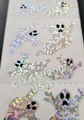 JILLSON & ROBERTS HAMBLY STICKERS PRISMATIC / GLITTER HALLOWEEN * GHOSTS *