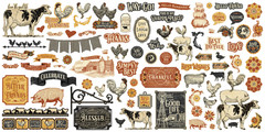 Graphic 45 FARMHOUSE *Keepsake Edition* 84pc Die Cut Ephemera Assortment Set