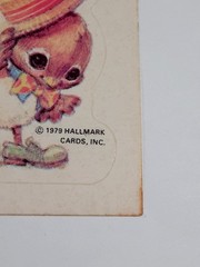vintage 80’s 1979 Hallmark Morehead Robin bird sticker sheet *damaged*