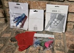 Crafts Mixed Lot Of Christmas Crafting Items, Kits Fun For Kids