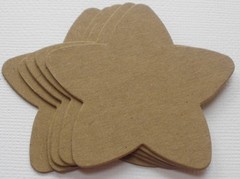 (5) TWINKLE STARS – Bare Raw Chipboard Die Cuts – Embellishment