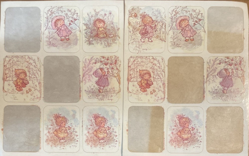 Vintage Sticker Sheets 11 Mary Hamilton and Friends Winter Summer Spring Fall