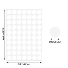 3500 Dot Stickers, 3/4 inch White Coding Labels, Circle 3500 Pieces