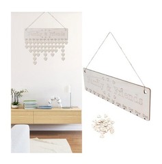Birthday Reminder Wall Calendar Wooden Board DIY Listing Advent for Children