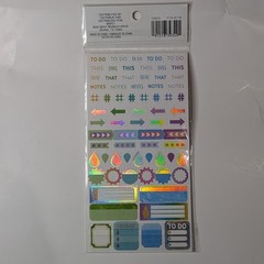 Recollections Planner Stickers Lot 4 Packs Epoxy Holographic Foil 138pc Each