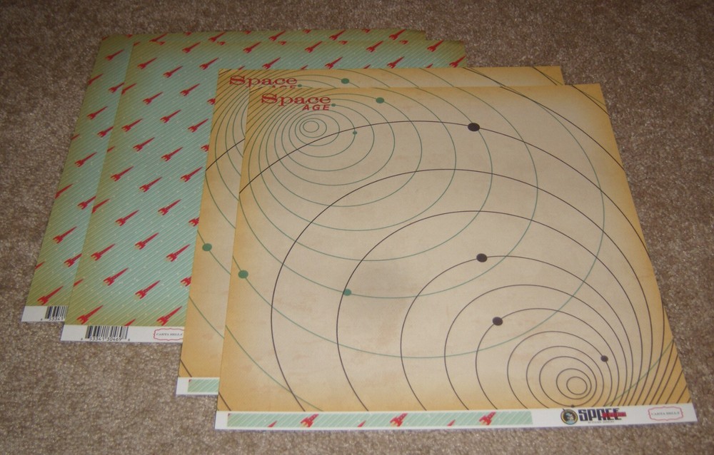 Carta Bella 12×12 Double Sided Scrapbook Papers(4) Space Academy Planets/Rocket