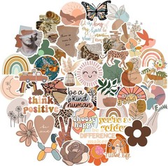 Vintage Aesthetic 50 Pcs Waterproof Stickers for Laptops & Water Bottles