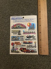 Chicago Illinois Vintage Prism “City Stickers” 1 Sticker Sheet New Sealed