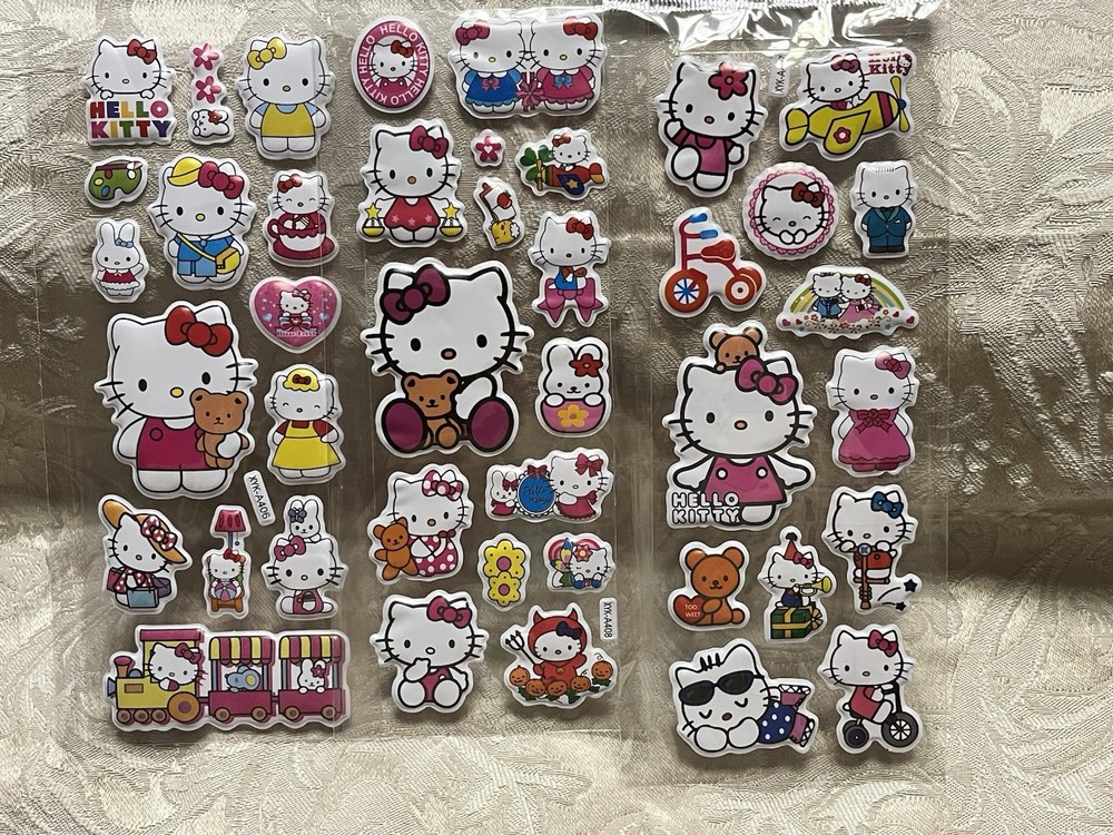 Retro Vintage Look Hello Kitty 3D Bubble Puffy Stickers 3 sets (#39)