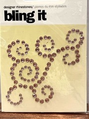 BasicGrey Bling It Designer Rhinestones Pink Swirl Design BLI-1724