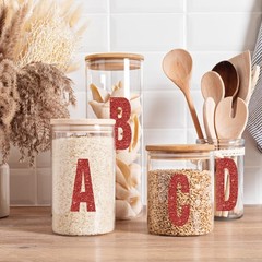 15 Sheets Letter Stickers 780 Pcs Glitter Capital Letters Large Red