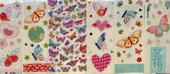 399 Sticker Butterflies hearts flowers pastels Nature plants love outdoor