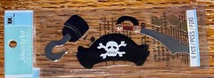 Jolees Mini Pirate Miniature Hat Hook Sword Coin Boys Toy Scrapbook Sticker 4×2