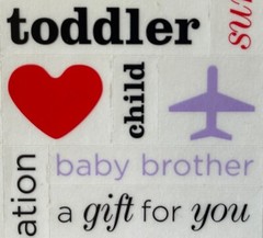 FAMILY PHRASE Mylar Stickers (26pc)Toddler•Mother•Celebrate• W/love•Card Making•