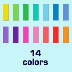 3″ x 1″ Colored Label Stickers, 840 Pcs in 14 Colors Rectangle Labels