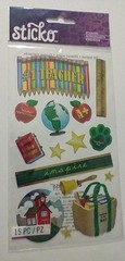 Sticko – 2011 – 15 Pieces – #1 School Teacher Stickers Scrapbooking New In Pack