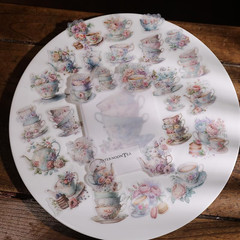 Vintage Vellum Stickers Floral Plants Elements Scrapbooking Supplies Flowers Bot