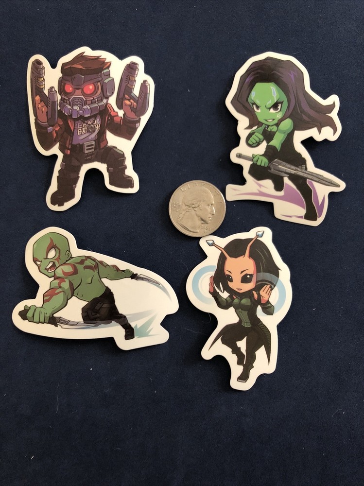 Guardians Of The Galaxy Lot Of 4 Stickers. – New