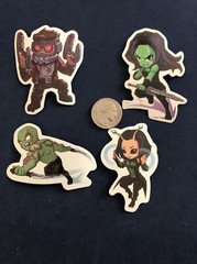 Guardians Of The Galaxy Lot Of 4 Stickers. – New
