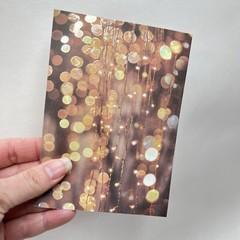 Holographic Golden Lights Background Stickers Junk Journal Collage Scrapbooking
