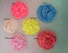 $2 POST* DIY Large Rolled Rosette Flower Embellishment Headband Handmade Craft