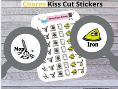 Chores Planner Stickers #72 / Planner Stickers  / Journal Stickers 