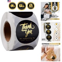 Thank You Stickers 2 Inch Waterproof Self-Adhesive Labels Pack of 500