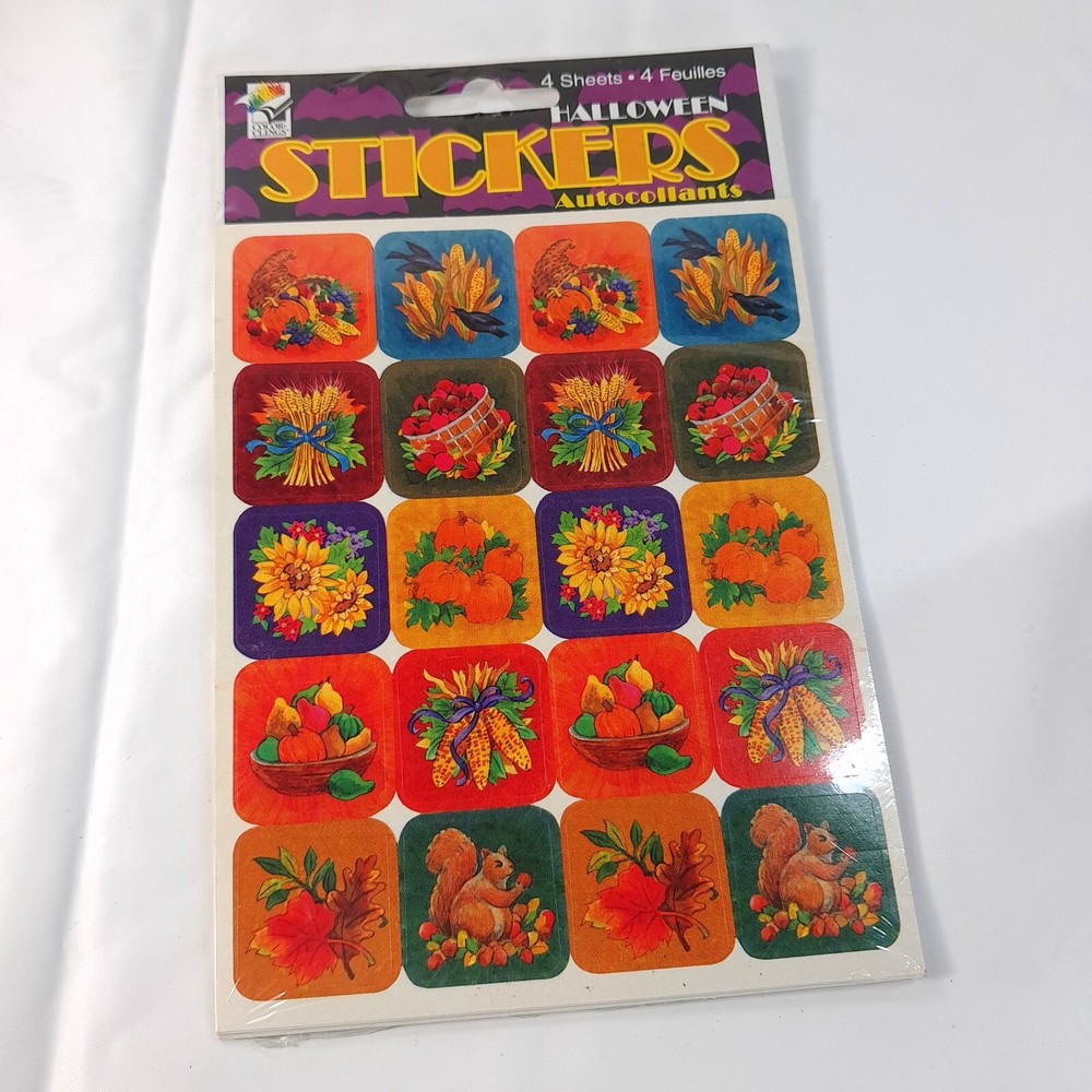 Vintage Paper Magic Group Halloween stickers fall autumn harvest Color Clings