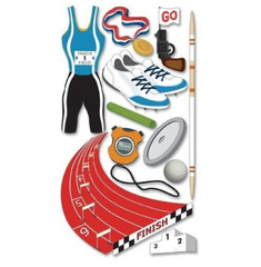 EK SUCCESS – JOLEE’S BOUTIQUE LE GRANDE DIMENSIONAL STICKER – TRACK & FIELD
