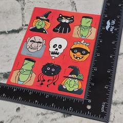 Vintage 80’s Gibson Cleo Halloween Creatures Sticker 2 Sheets Rare