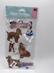 Jolee’s Boutique Dimensional Stickers Dogs & Puppies Brown White Blue