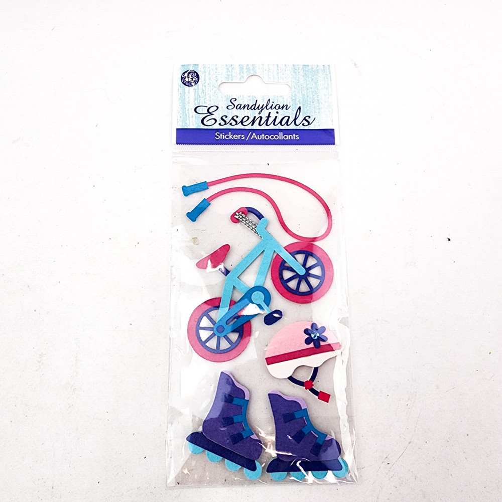 Sandylion Essentials Dimensional Stickers Play Time Girl 2004 Sealed Package b