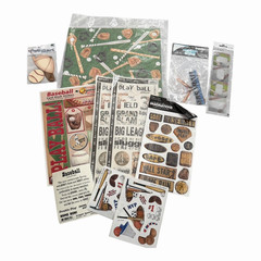 HUGE Baseball Scrapbook & Sticker Lot Mixed Brands Paper Embellishments Crafts