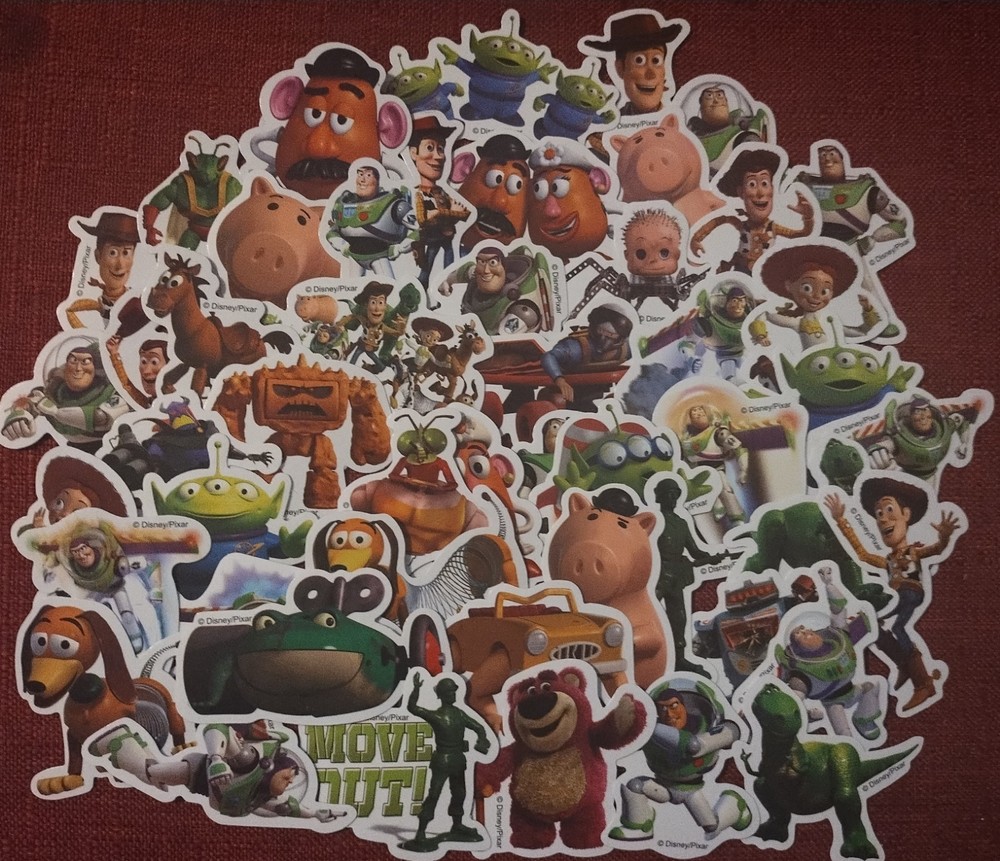 50pc. DISNEY PIXAR TOY STORY WATERPROOF VINYL STICKERS/DECALS