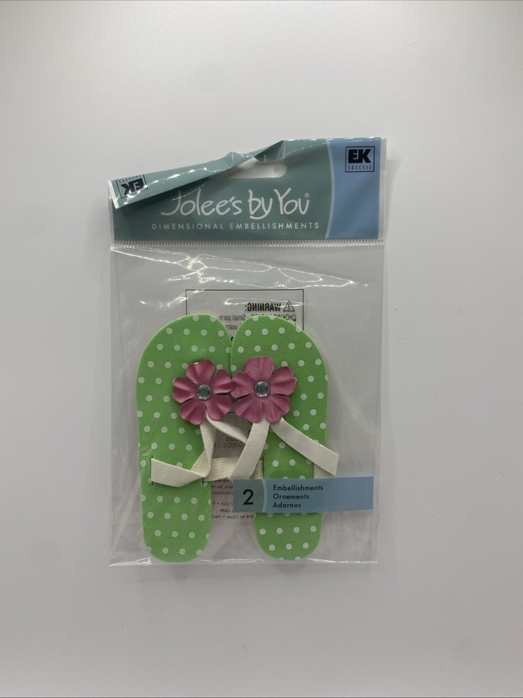 Jolee’s Boutique Dimensional Scrapbooking Stickers Flip Flops NEW