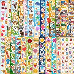 48 Sheets Stickers for Kids, Cute Kids Variety Pack Multicolor