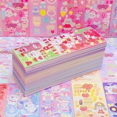200pcs Cute Kawaii Stickers Set for Kids Scrapbook Journal Diary Decor