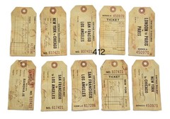 Train Ticket Journal Cards Supplies Scrapbooks Junk Journal #412