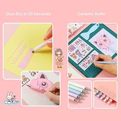 Doraking Scrapbooking Tool Set Glue Pen Ceramic Cutter Tweezers Shovel Crafting