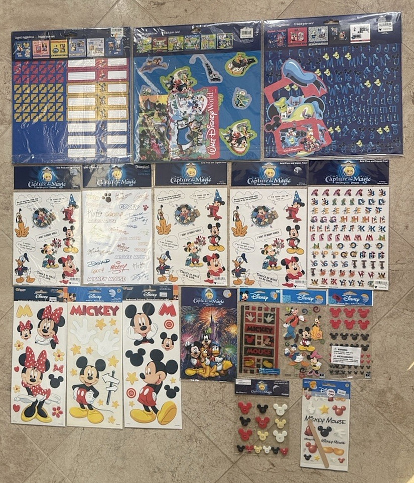 Disney Capture the Magic Scrapbooking Sets & Stickers 17 Packs NEW *READ* HTF
