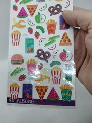 Sticko SNACK TIME – Package of 46 Favorite Snacks Stickers