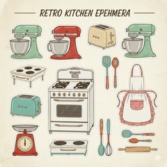 Retro Kitchen Junk Journal Kit Scrapbook Kit