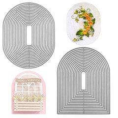 Arch & Oval Metal Die Cuts for Card Making, Stencil Embossing, DIY Scrapbooking