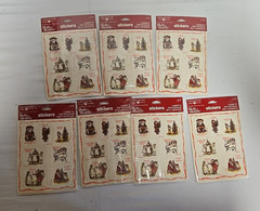 Lot of 7 NOS 1989 Holly Hobbie Sticker Sheets 4PACK – 48 Stickers Per Pack