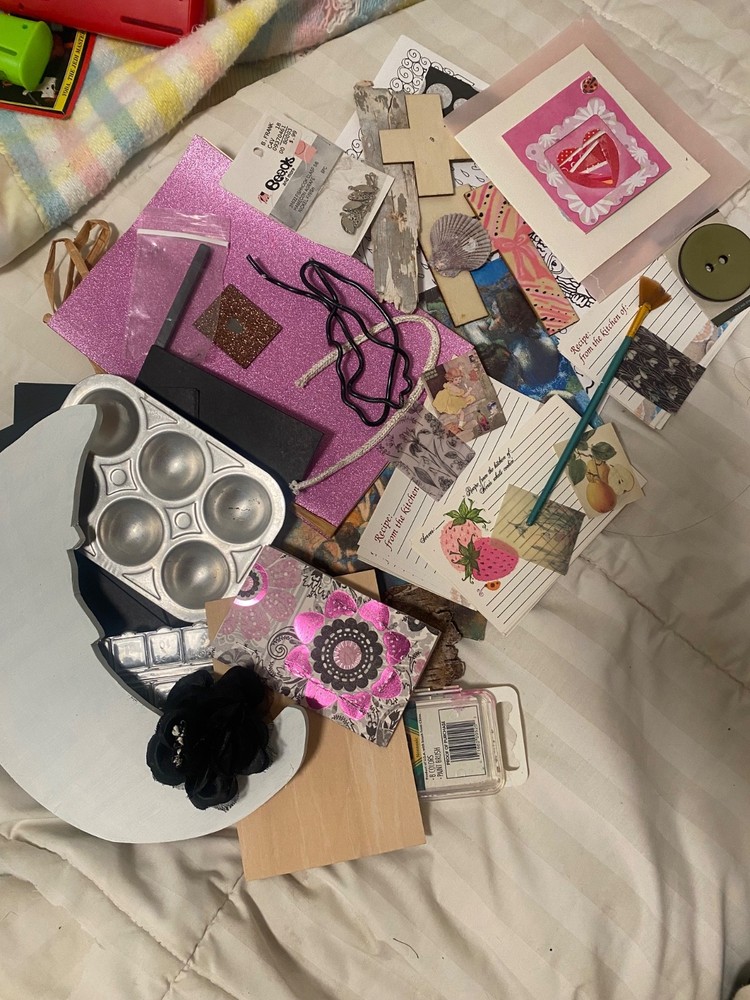 Art supplies paint mixed media Lot Card making items