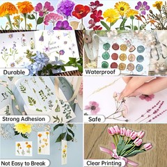 Floral Stickers for Scrapbooking – 1466+ Pieces, Pressed Flower & Journaling Sup